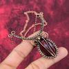 Red Fire Labradorite Gemstone Necklace Copper Wire Wrapped Necklace Adjustable Chain Necklace Handmade Necklace Copper Jewelry Gifts For Her