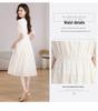 French Style Elegant Chiffon A-line Dress - Summer Round Neck Slimming Skirt for Women