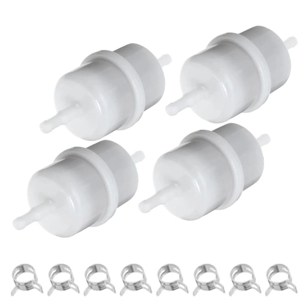 4pcs Engines Fuel Filter With 8pcs Clips For 24 050 13-S1/24 050 02-S/24 050 10-S1 For CH Serie For Kohler= CH20 CH20S Trimmer