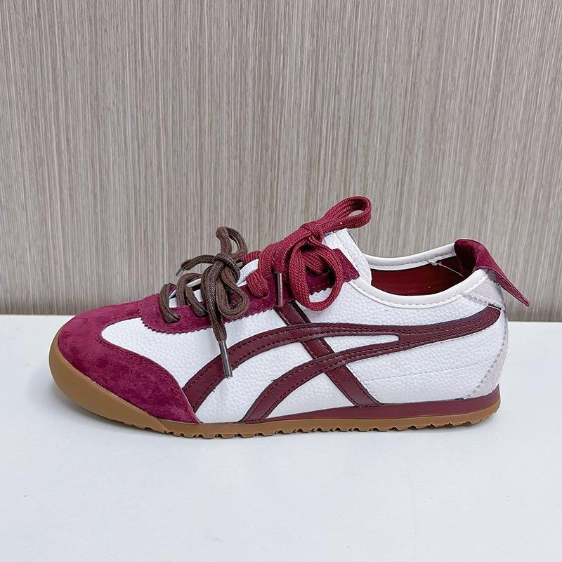 Leather women's spring and summer new flat-bottomed sports women's versatile women's shoes retro casual shoes women