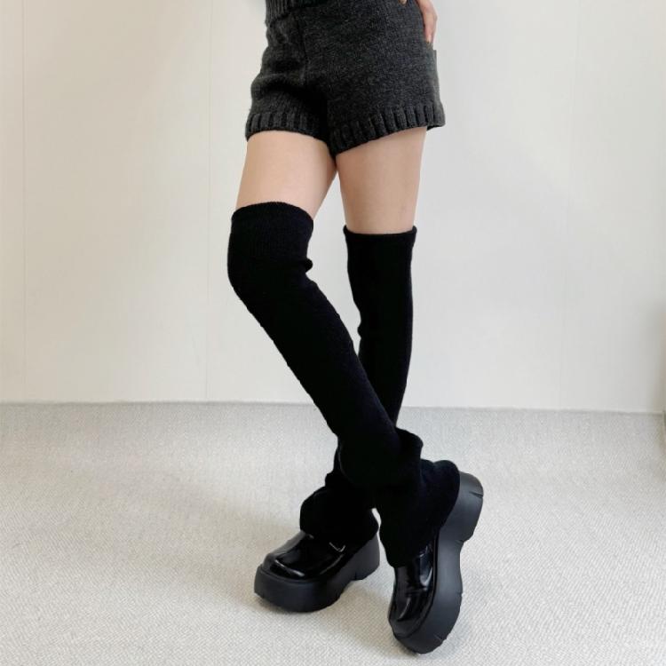 Womens Lolitas Knit Long Socks Leg Warmers Harajuku Japanese Lovely Boot Socks Warm Winter Ankle Heap Socks Gifts