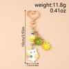 Süßer Emaille Tier Katze Schlüsselanhänger Damen Mädchen Blume Schlüsselring Anhänger für Handtaschen Dekoration DIY Schlüsselanhänger Schmuck Geschenke