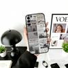 Vintage Newspaper Print Phone Case Black Silicone Soft For Samsung Galaxy A73,A72,A71,A70,A53,A52,A51