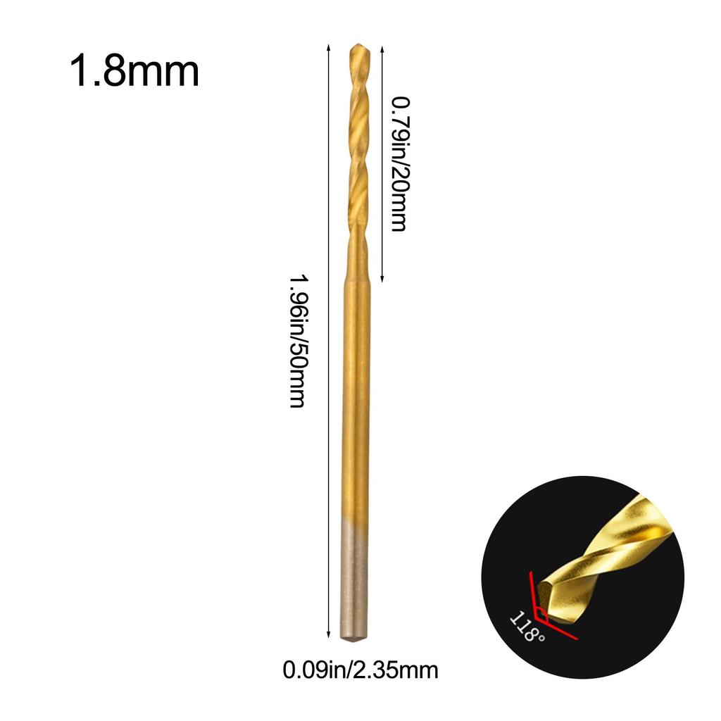 Miniature Drill Bit Set HSS with Shank Diameter of 2 35mm Perfect for DIY