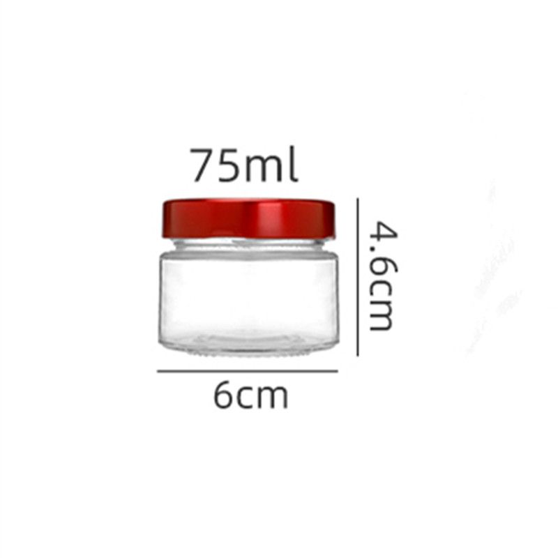

Sealed Thickened High Temperature Resistant Glass Jam Bottle,Bird s Nest Glue Sub-bottle Chili Sauce Vegetable Canned Honey Jars