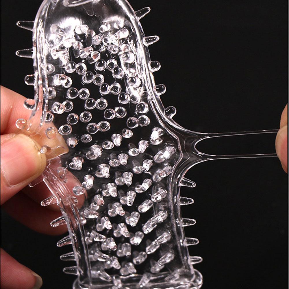 Crystal Dot Delay Condom Penis Sleeve Lasting Enlargement Sex product Spike Clitoris Delay Erection Aid Extend Toys for Man