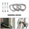 Stainless Steel Exhaust Muffler Weld Flange Connection Joint 3-Bolt 2/2.5/3 Inch with Gasket for Automotive Aftermarket