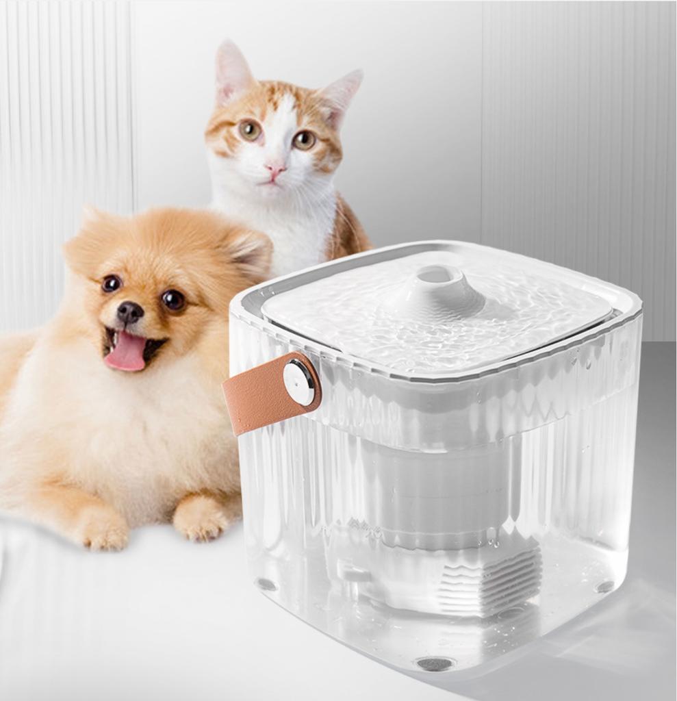 Automatic Transparent Plastic Charging Cat & Dog Water Dispensers Water Bottles Fountains
