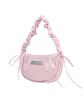 Nick&Nicole Crystal Shirring Ribbon Round Bag_Baby Pink