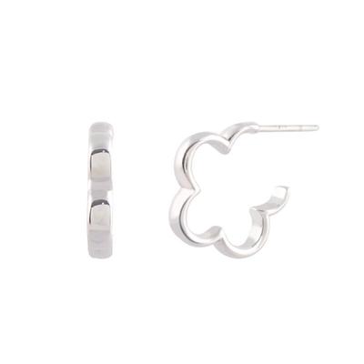 Flower Hoop Earrings