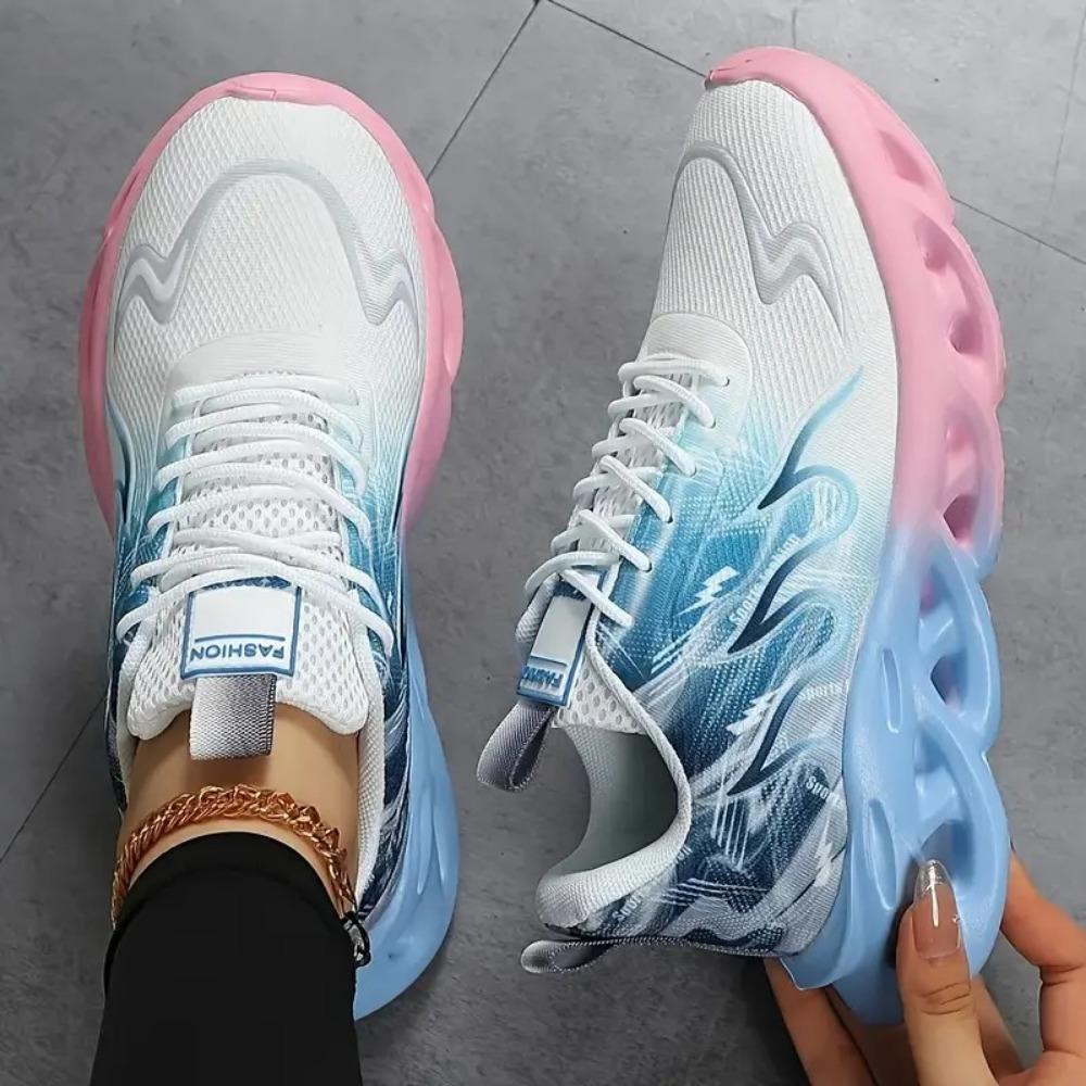 Womens Ladies Walking Tennis Shoes Slip On Lightweight Casual Running Sneakers Soft Sole Trainers De Mujer