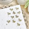 Acessórios para Nail Art Liga Mini Laço Fita Dourada Liga K Branca Decoração de Unha Simples Gravata Borboleta 3D