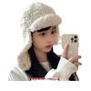 Winter Student Cycling Windproof Lei Feng Hat, Japanese Solid Color Versatile Lamb Wool Thermal Ear Hat Children