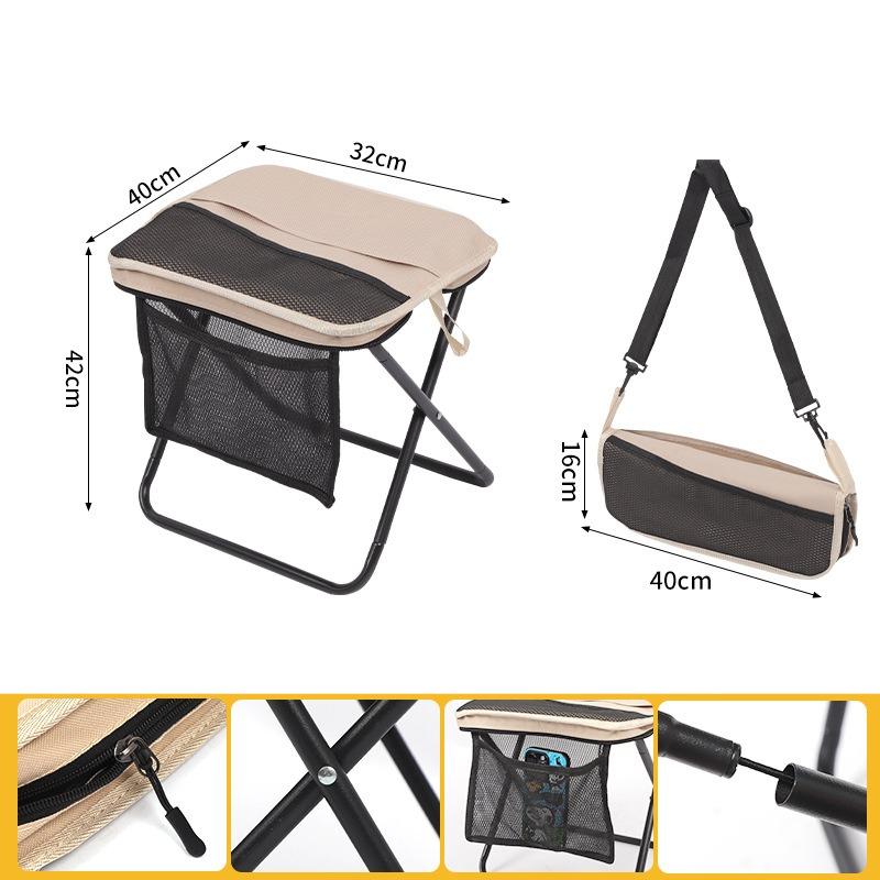 Faltbarer Rucksackhocker Tragbarer Klapphocker mit Handtasche Geeignet für Picknick Wandern Camping Angeln Haushalt Eltern-Kind-Aktivitäten