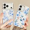 Cartoon Flowers Pattern Case For iPhone 17 Pro Max iPhone 16 15 14 13 Pro Max 11 17e 16e Plating Lens Frame Clear Soft Silicone Back Cover