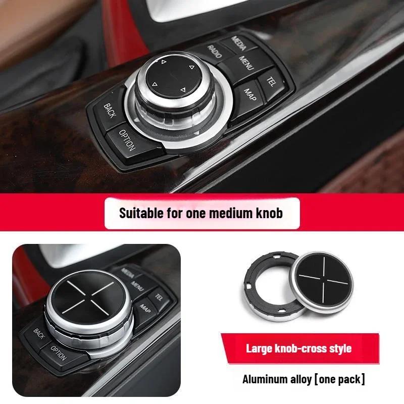 Car Multimedia Big Knob Covers Button Trim Control for BMW F10 F20 F30 IDrive Automotive Interior Accessories