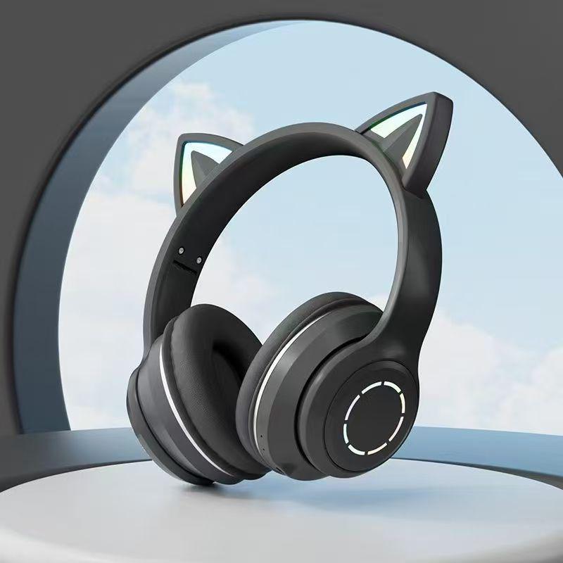 Gradient Luminous Cat Ear Bluetooth Gaming Headset