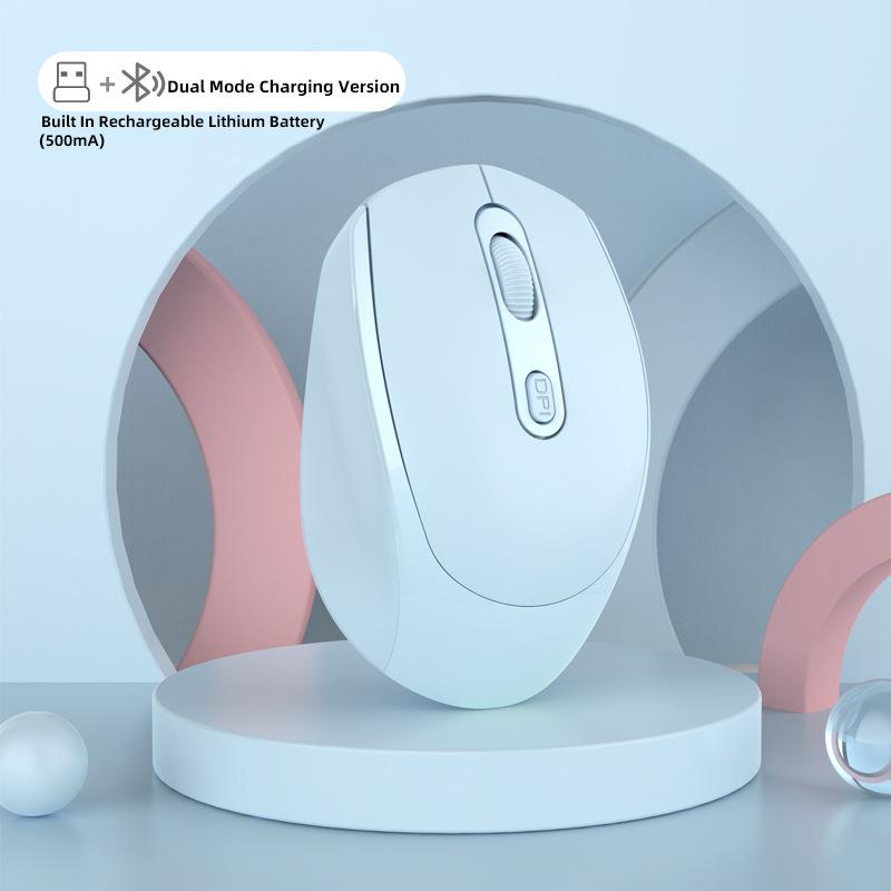  Dual Mode Wireless Bluetooth Charging Mouse With Built-in 500mA Battery And Multiple Versions Ergonomic Design