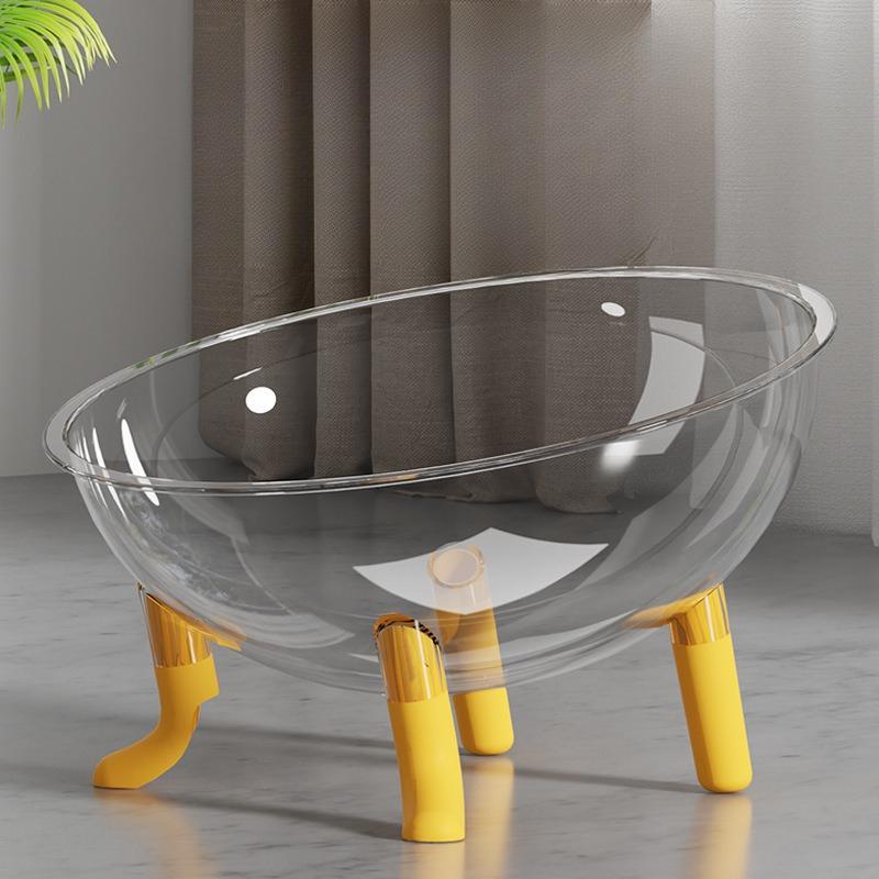 Raumkapsel Großes Katzenbett Sommer Ganzjahres Hochtransparenter Drehteller Katzenspielzeug Haustierbedarf