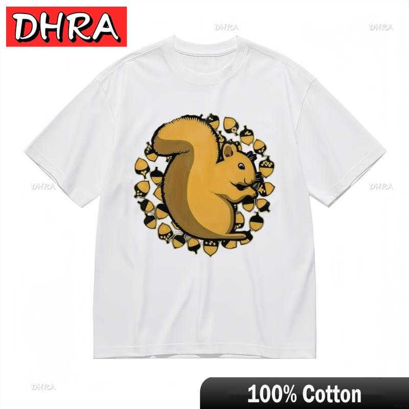 Womens Comfortable Comfy Classic TShirt Cartoon Squirrel Graphic Tee Tees Shirts for Weekend Style TShirt Unisex Customized 4XL