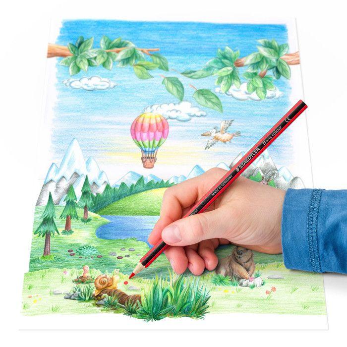 Colored Pencil - STAEDTLER - NORIS PLUMIER - 12 Assorted Colors - Certified Wood - Ergonomic