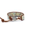 Charm Beads Braided Bracelets Hand Jewelry Bohemian Style Bangle Rainbow Stone Bracelet  Girls