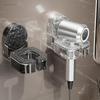 Blow Dryer Hanger Wall Mount Suction Cup Hair Tool Organizer Hairdryer Holder For Bathroom Multi-Functional Storage Rack