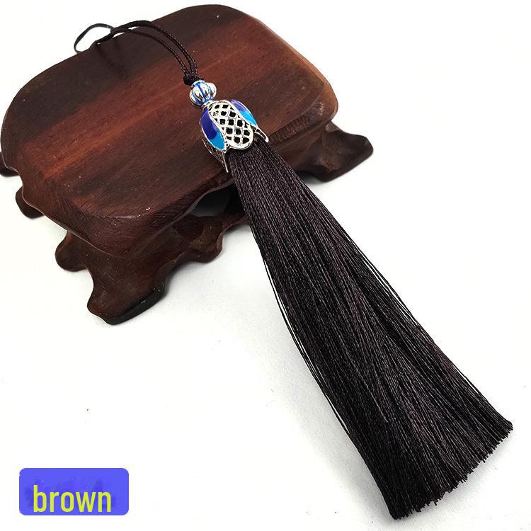 Cloisonné Blue Tassel Crown & Bookmark Accessory
