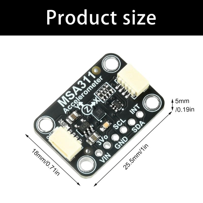 MSA311 Triaxial Accelerometer Module Low Power Consumption Supporting Gesture Recognition Tap Easy Integrate Module