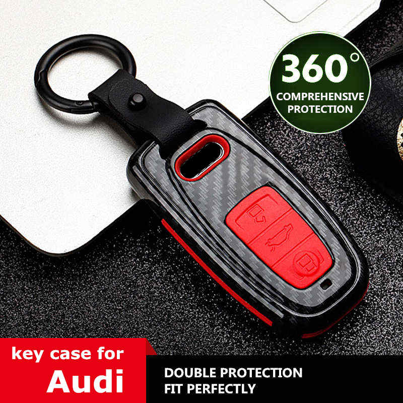 

New Carbon Fiber ABS Matte Car Key Cover Case for A1 A3 A4 A5 A6 A7 A8 Quattro Q3 Q5 Q7 2009 2010 2011 2012 2013 2014 2015 синій