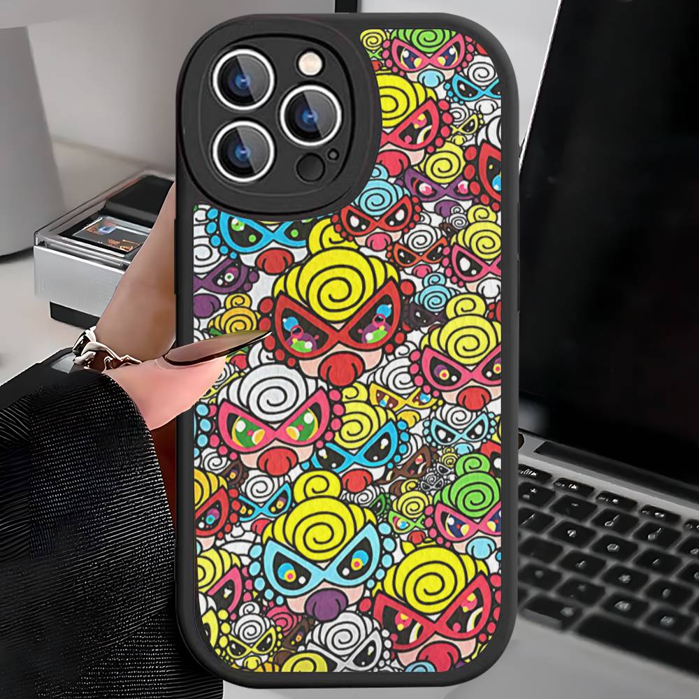 Japan Fashion H-Hysteric M-Mini Phone Case For iPhone 16 15 14 13 12 11 Pro Max Plus Leather Soft Cover