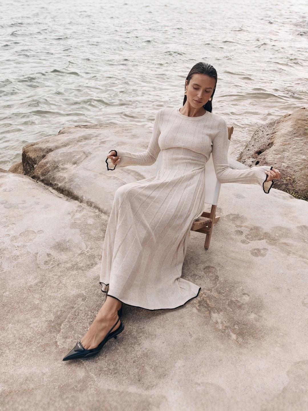 

Women s Casual Pleated Long Sleeve Slim Fit Dress Small