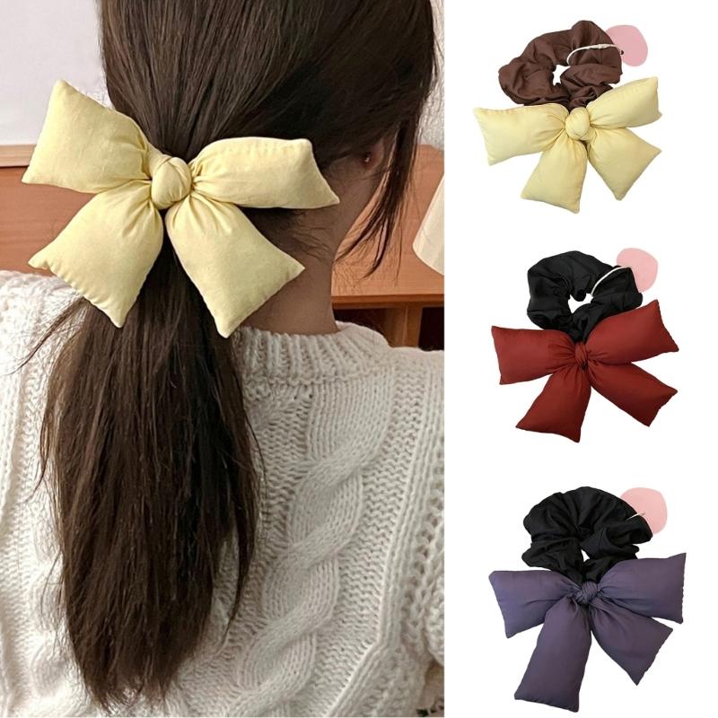 Bowknot Hair Scrunchies Thick Oversized Hair Scrunchy Elegant Hair Rope Scrunchy Women Ponytail Holder