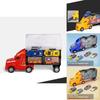 Ultimate Toy Truck Carrier Play Set With 4 Vibrant Mini Cars And Road Signs