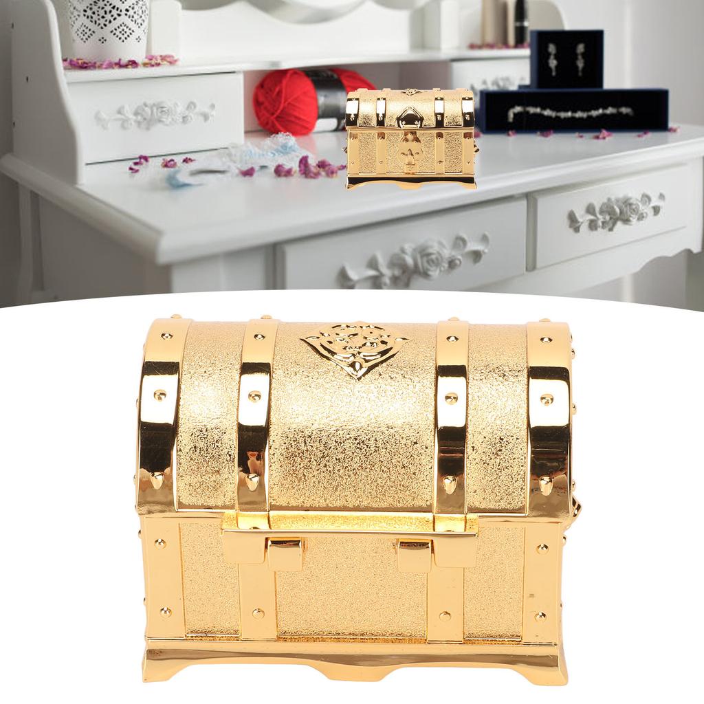 Vintage Jewelry Box Gold Color Retro   Zinc Alloy Scratch Proof Small Jewelry Box for Rings rrings Necklace