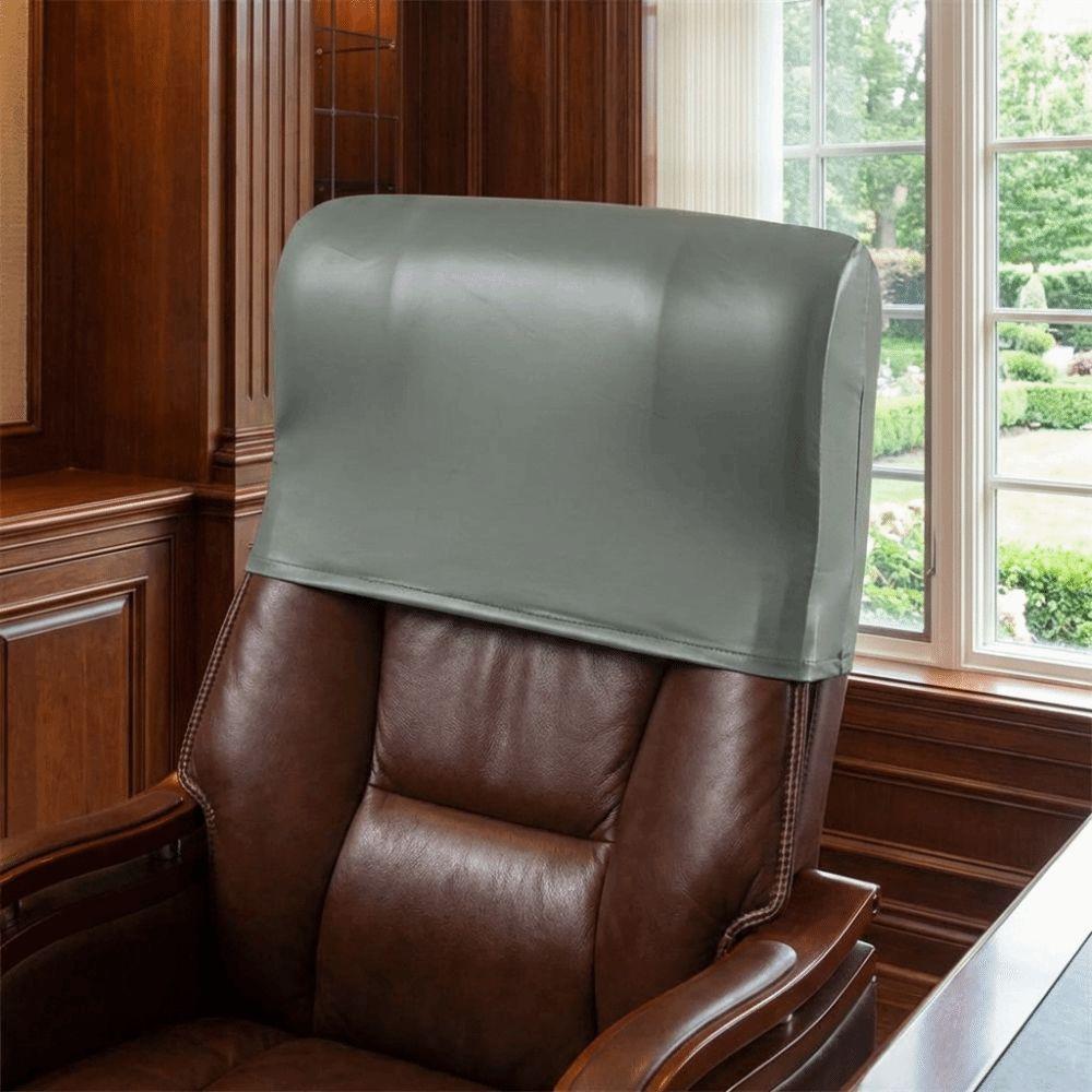 Waterproof Chair Back Cover High Elasticity Dust-proof Headrest Cover Leather Half Cover Backrest Protector Executive Chair