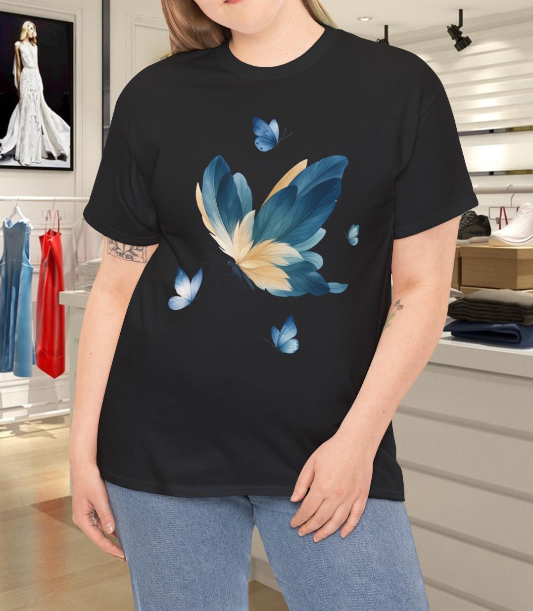 Watercolor Butterfly Wings T-Shirt Mens Womens Tees Top 2XL