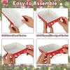 Christmas Snack Trays Disposable Paper Food Boats for Party Platters Santa Santa Tree Designs Serving Tray Leak-Proof Food Holders for Holiday