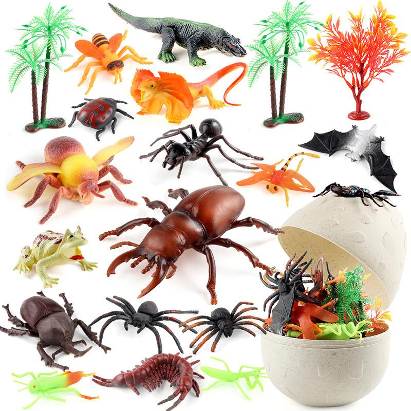 20-Piece Set Of Children'S Insect Model Ornaments, Scene Maps, Cognitive Animal Models, Early Education Toys