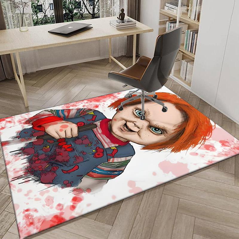 Chucky's Halloween Horror Carpet, Chair Rug,Rug for Office Bedroom living rooms, Doormat decor Fan Gift Christmas Gift