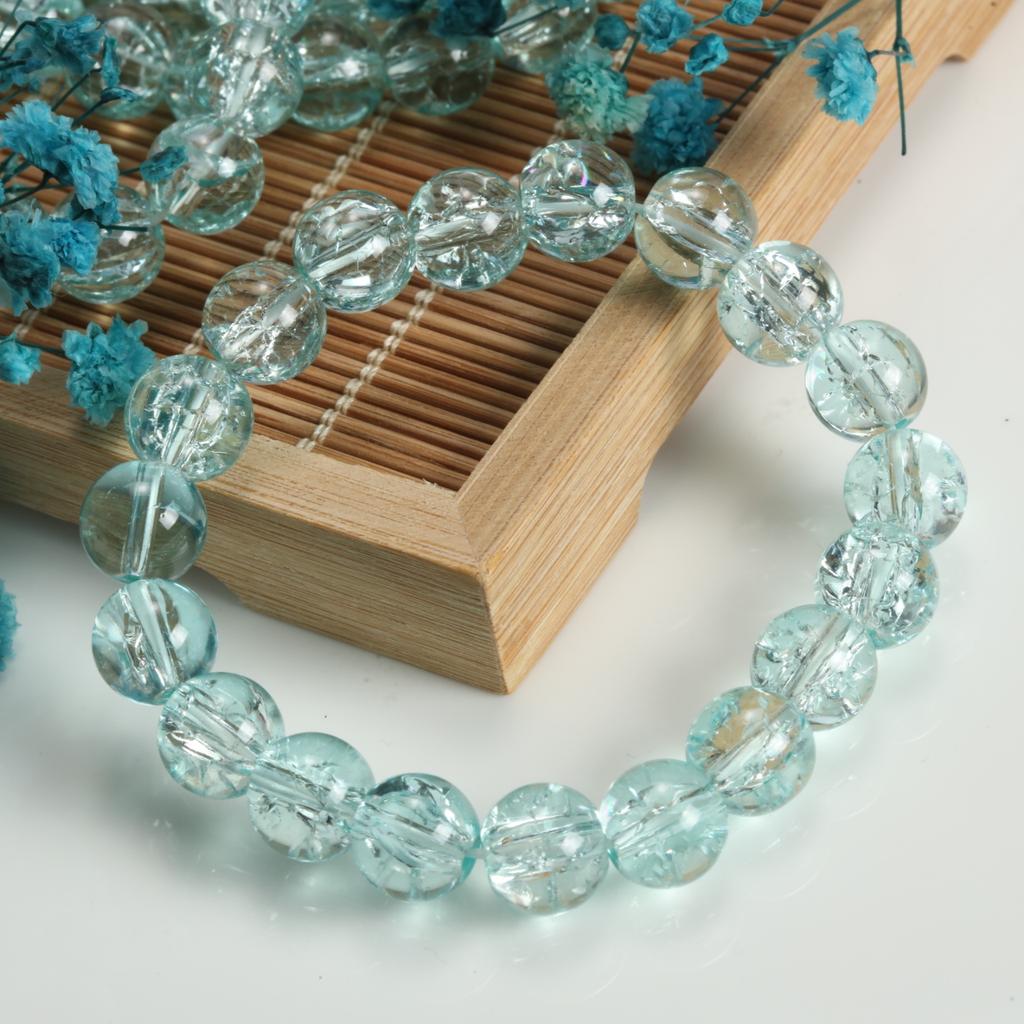 10mm Round Glass Beads Finished Bracelet Creative Design Bead Handmade Modern Mixed Style Trend Hand Jewelry for Women