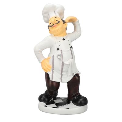 Fransk Kock Figur 30x14x11cm Harts Rolig Kock Skulptur Kök Restaurang Dekor