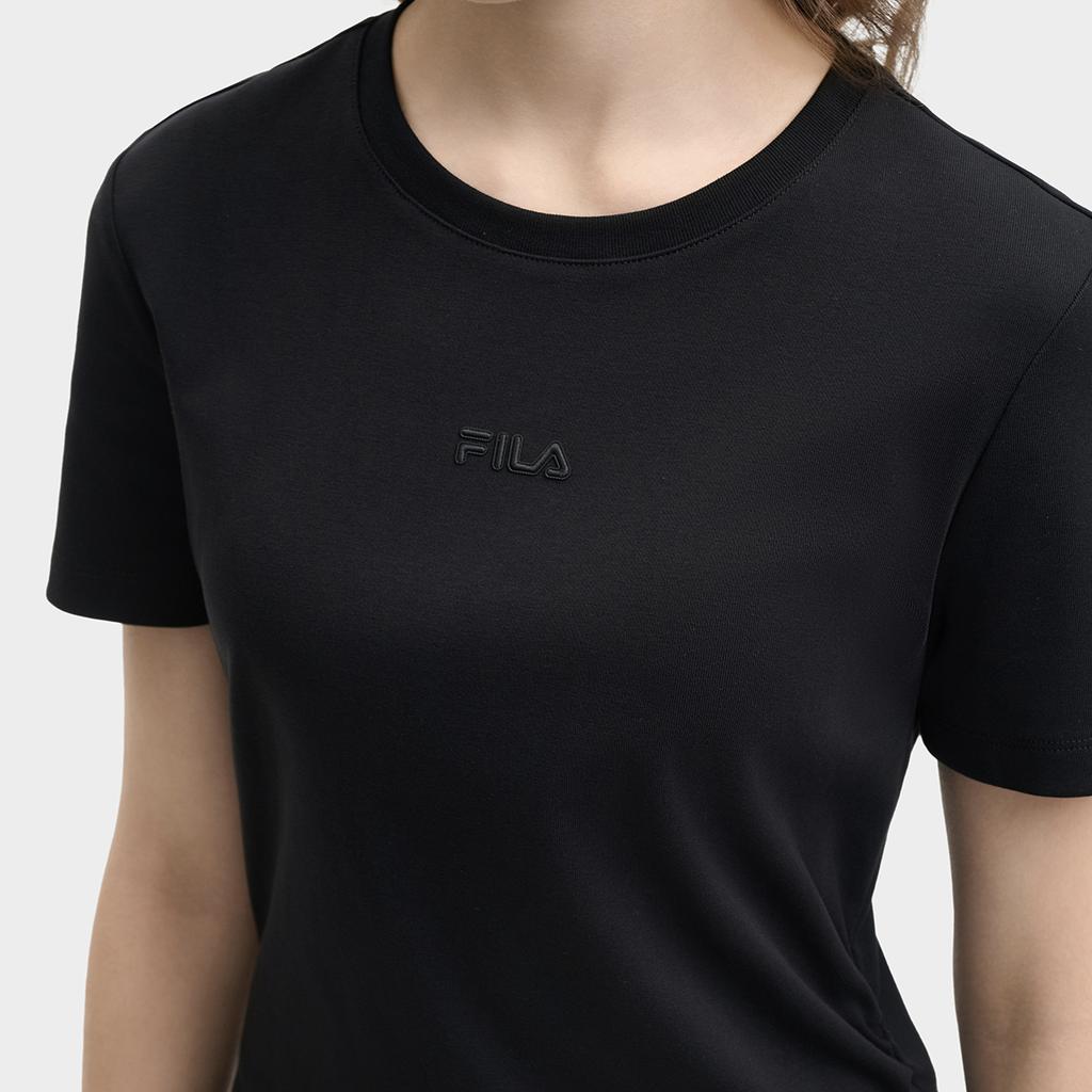 New FILA ORIGINALE Short Sleeved Dress Women's Jet Black F51W529313F-BK
