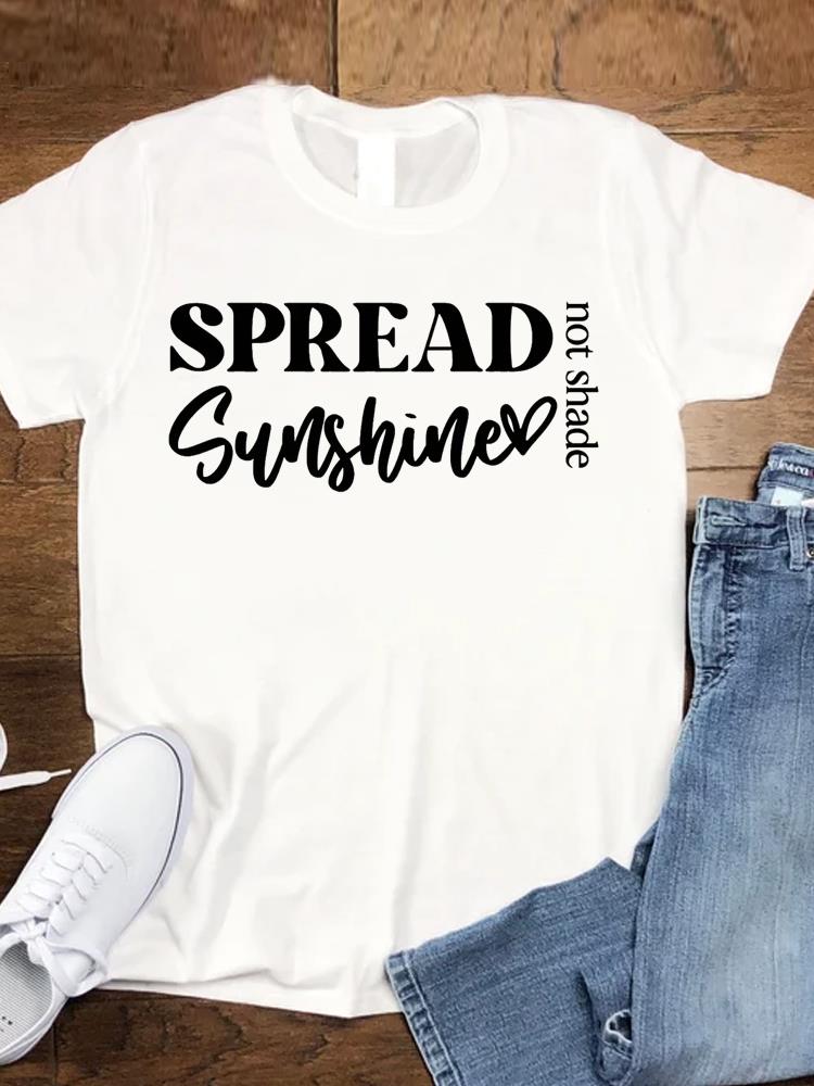 Tee Top T Women Tshirts Clothing Flower Faith Trend Female Fashion Casual Short Sleeve Cartoon Lady Clothes Graphic T-shirts
