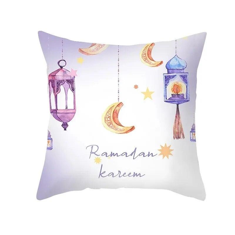 Ramadhan Printed Pillowcases Muslim Festival Pillowcases Eid Party Home Decor Moon Feast