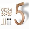 Floating House Number Gold Modern #0-9 Address Plaque