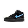 Breathable Height Increasing Mid Top Skateboard Shoes Unisex Black Blue CW2289-001(Team577-mid)