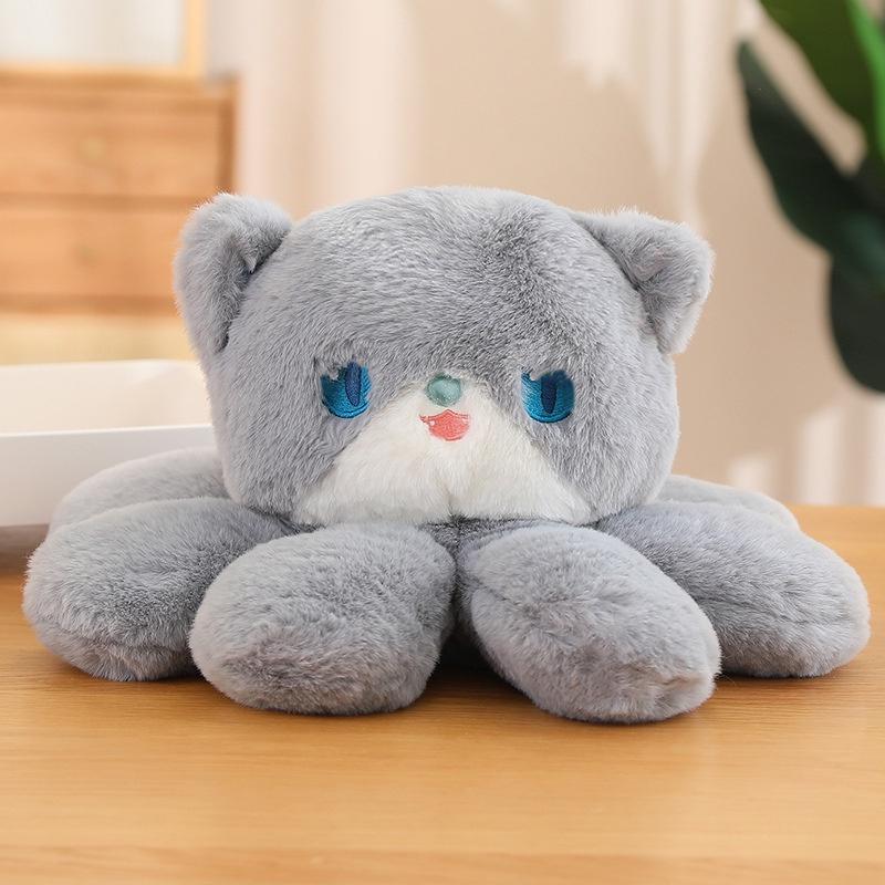 Niedliches Jellycat Katze Plüschtier Weiches Stoffkissen Oktopus Puppe Heimdeko Kindergeschenk