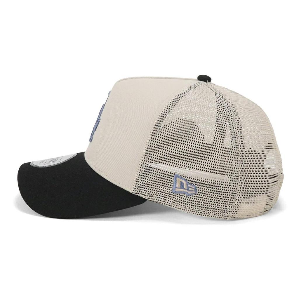 New Era MLB Mesh ONSPOTZ LA Free Trucker Cap with Black Side MLB Los Angeles Dodgers 9FORTYA-FRAME Cap, Exclusive, Stone/Black, Shipping, 9FORTY?