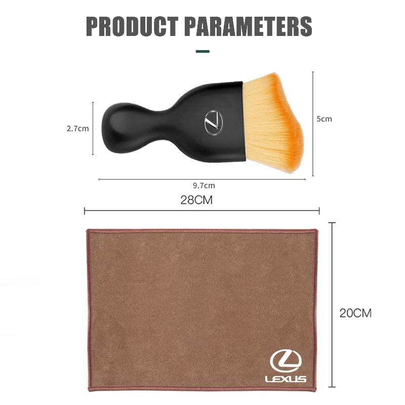 WDM2 2026 Hot Interior Stickers 1Pcs Suede Fleece Microfiber Towel Car Cleaning Rag Cloth For Lexus LS LC RZ IS350 ES300 GS350 CT200h